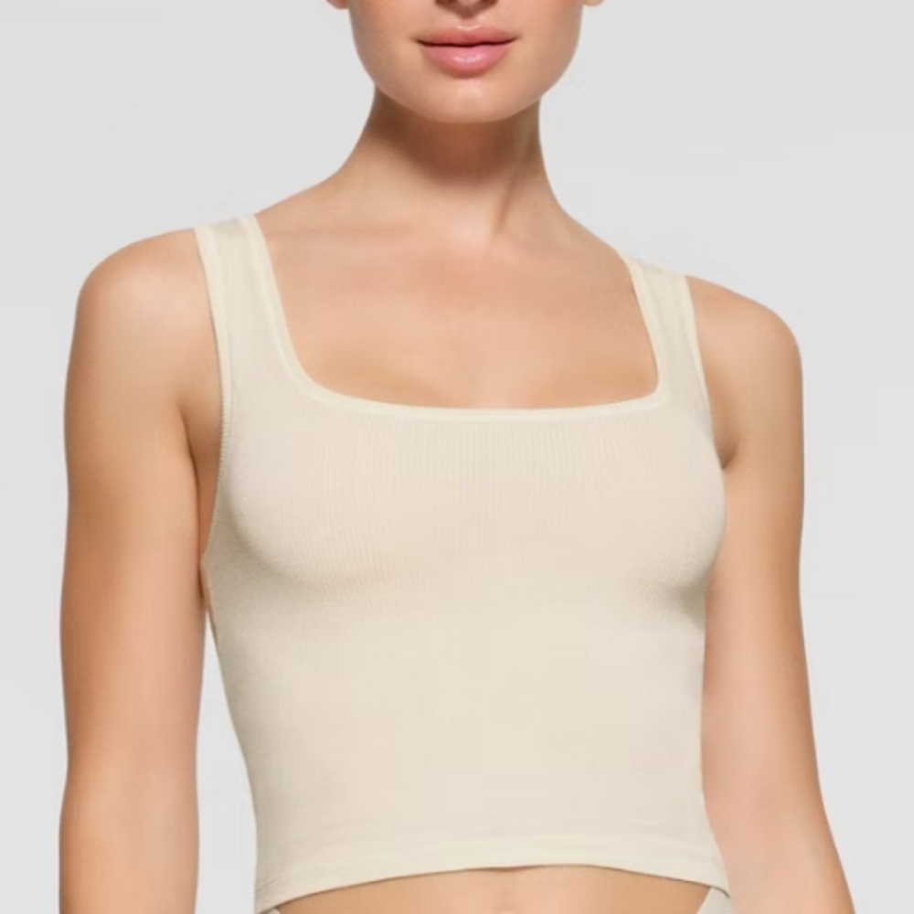 SKIMS Bone Ribbed Tank Top